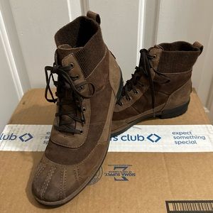 Ugg Cayli Brown Suede/Leather, Lace Up, Lined, Waterproof Boots
